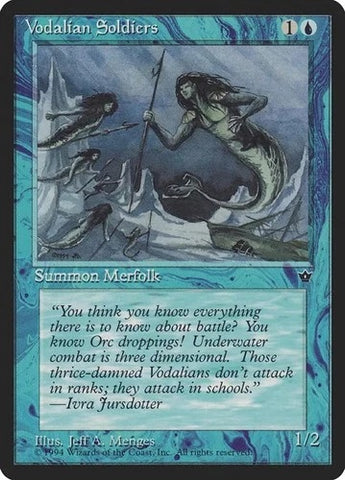 "Vodalian Soldiers" x4 - Magic The Gathering - Fallen Empires - 4-Card Playset