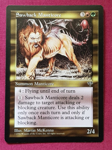 "Sawback Manticore" - Magic The Gathering - Mirage