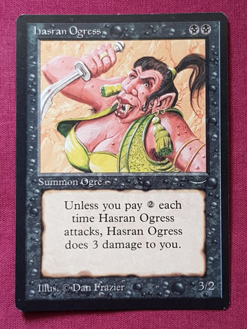 "Hasran Ogress" - Magic The Gathering Card - Arabian Nights