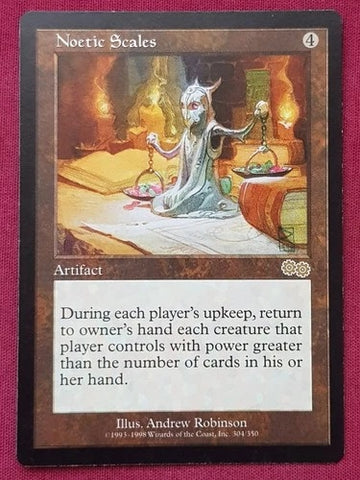 "Noetic Scales" - Magic The Gathering Card - Urza's Saga