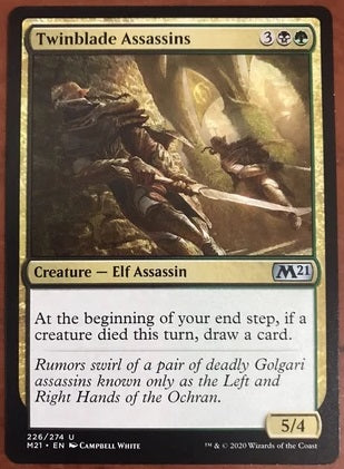 "Twinblade Assassins" - Magic The Gathering Card - M21