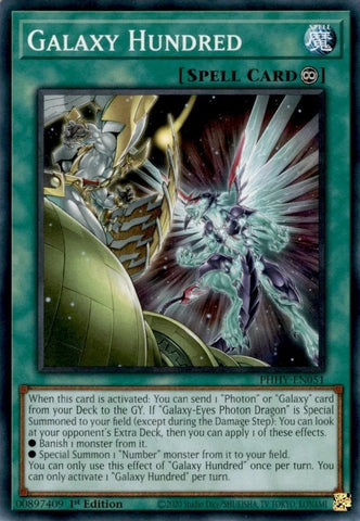 "Galaxy Hundred" PHHY-EN051 - Yu-Gi-Oh! - Photon Hypernova - 3x Card Playset