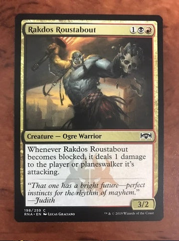 "Rakdos Roustabout" - Magic The Gathering Card - RNA