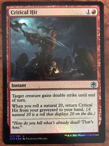 "Critical Hit" - Magic The Gathering Card - AFR