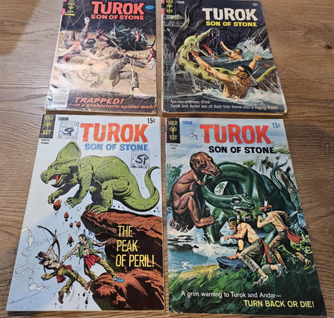 Turok: Son Of Stone x4 Comics - Gold Key - Vintage Comics