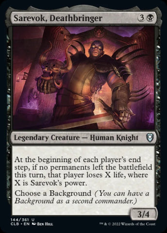 "Sarevok, Deathbringer" - Magic The Gathering Card - CLB