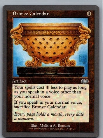 "Bronze Calendar" - Magic The Gathering - Unglued