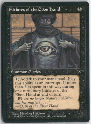 "Initiates Of The Ebon Hand" x4 - Magic The Gathering - Fallen Empires - 4-Card Playset