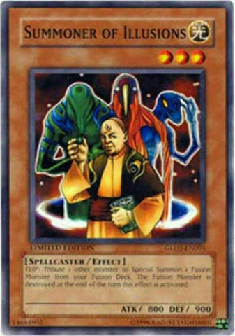 "Summoner Of Illusions" GLD1-EN004 - Yu-Gi-Oh! - 3x Card Playset