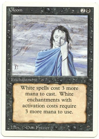 "Gloom" - Magic The Gathering Card - Revised