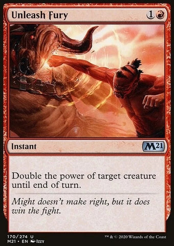 "Unleash Fury" x4 - Magic The Gathering Card - M21 - 4-Card Playset