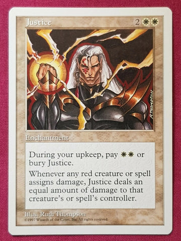 "Justice" - Magic The Gathering Card - 5th Edition