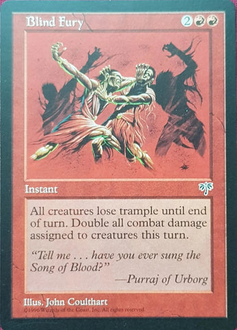 "Blind Fury" - Magic The Gathering Card - Mirage