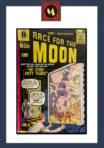 Race For The Moon #4 - Strato Publications - 1958 - Vintage, Low Grade