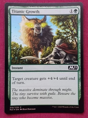 "Titanic Growth" - Magic The Gathering Card - M21
