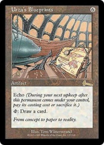 "Urza's Blueprints" - Magic The Gathering Card - Urza's Legacy