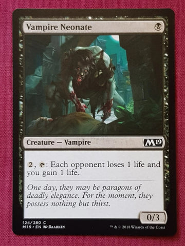 "Vampire Neonate" - Magic The Gathering Card - M19