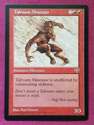 "Talruum Minotaur" - Magic The Gathering Card - Mirage