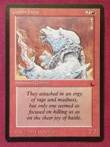 "Goblin Hero" - Magic The Gathering Card - The Dark