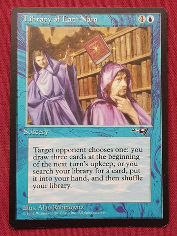 "Library of Lat-Nam" - Magic The Gathering Card - Alliances