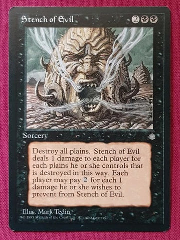 "Stench Of Evil" - Magic The Gathering Card - Ice Age
