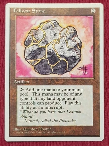 "Fellwar Stone" - Magic The Gathering Card - 4th Edition