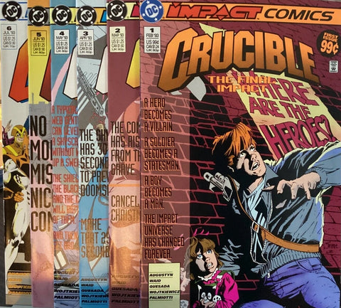 Crucible: The Final Impact #1- #6 (6x Comics RUN) - Impact Comics - 1993