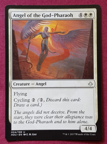 "Angel of The God - Pharaoh" - Magic The Gathering Card - Hour Of Devastation