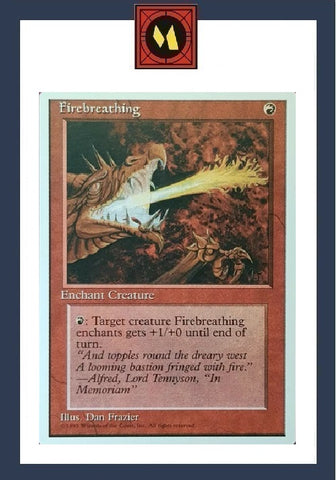 "Firebreathing" - Magic The Gathering Card - 4th Edition