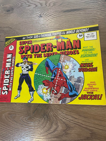 Super Spider-Man #178 - Marvel Comics - 1976 - 1st British App. Punisher