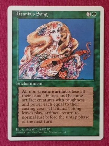 "Titania's Song" - Magic The Gathering Card - 4th Edition
