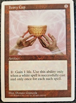 "Ivory Cup" x4 - Magic The Gathering Card - 5th Edition - 4-Card Playset
