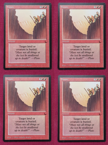 "Fissure" x4 - Magic The Gathering Card - The Dark - 4-Card Playset