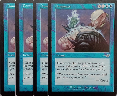 "Dominate" x4 - Magic The Gathering Card - Nemesis - 4-Card Playset