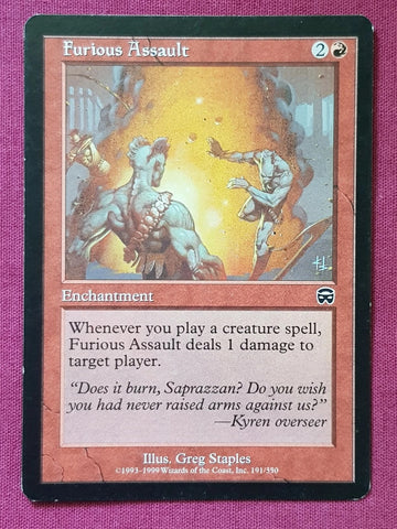 "Furious Assault" x4 - Magic The Gathering Card - Mercadian Masques - 4-Card Playset