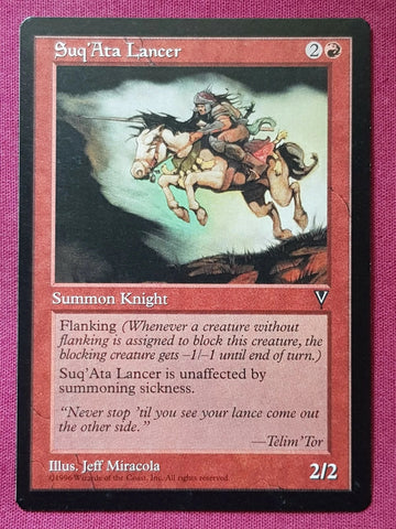 "Suq'Ata Lancer" - Magic The Gathering Card - Visions