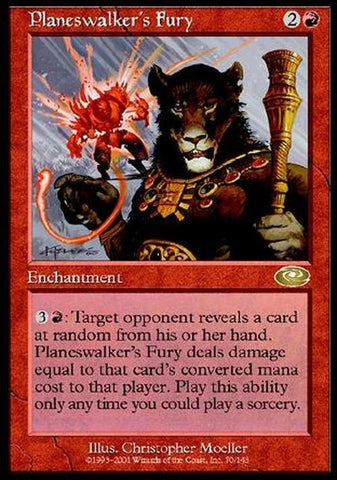 "Planeswalker's Fury" - Magic The Gathering Card - Planeshift
