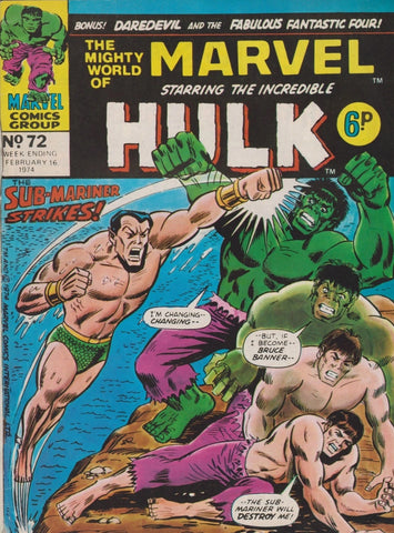 Mighty World of Marvel #72 - #80 (9x Comics) - Marvel/British - 1974