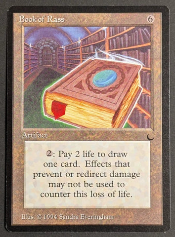 "Book of Rass" - Magic The Gathering Card - The Dark