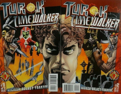 Turok: Timewalker #1 and #2 - Acclaim Comics - 1997