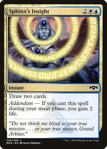 "Sphinx's Insight" - Magic The Gathering Card - RNA