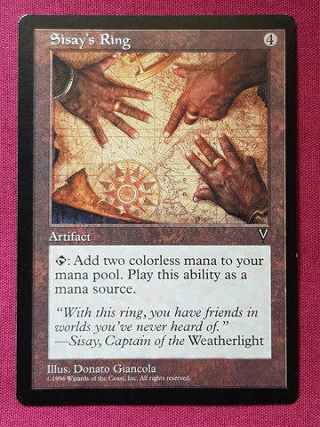 "Sisay's Ring" - Magic The Gathering Card - Visions