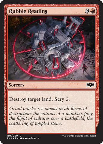 "Rubble Reading" - Magic The Gathering Card - RNA
