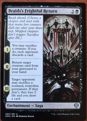 "Braids's Frightful Return" - Magic The Gathering Card - DMU