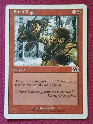 "Fit Of Rage" x4 - Magic The Gathering Card - 6th Edition - 4-card Playset