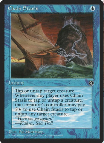 "Chain Stasis" - Magic The Gathering Card - Homelands