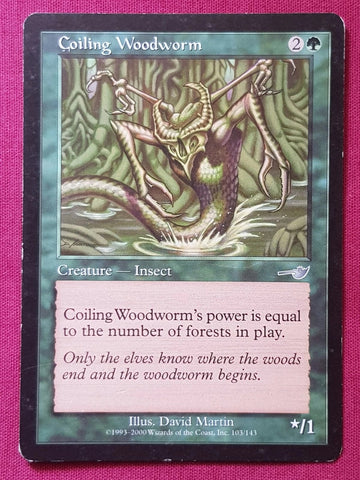 "Coiling Woodworm" x4 - Magic The Gathering Card - Nemesis - 4-Card Playset