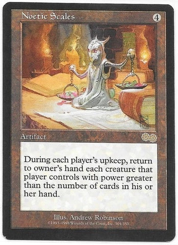 "Noetic Scales" - Magic The Gathering - Urza's Saga