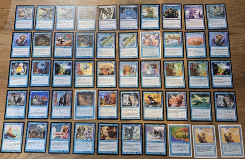 50x Mixed Blue Cards - Magic The Gathering - Ref:MG003