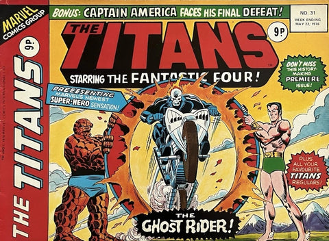 The Titans #31 - #40 (RUN of 10x Comics) - Marvel Comics / British - 1976